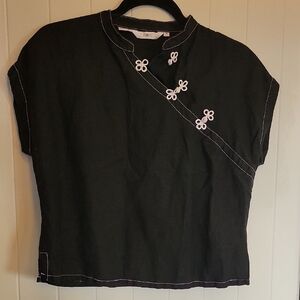 Black Top with White Accents